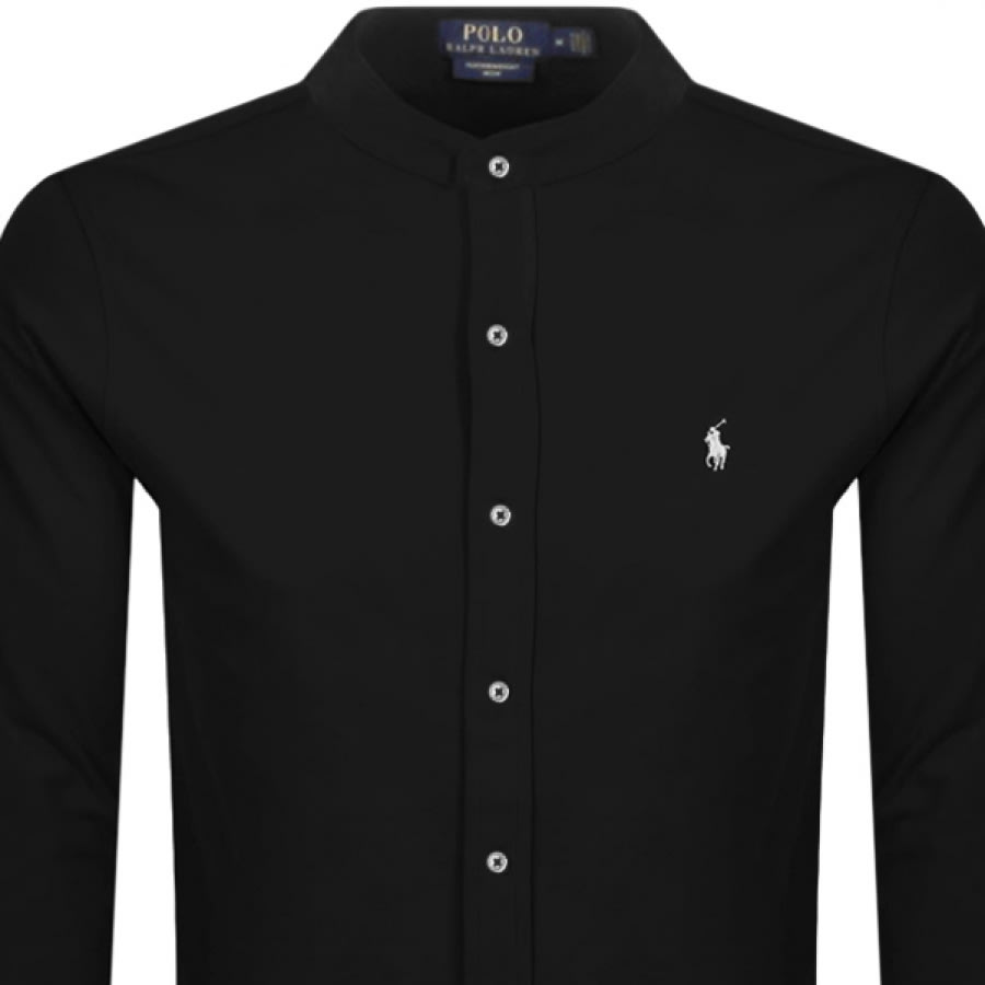 Alternative Image for ProductRalph Lauren Grandad Mesh Shirt Black2